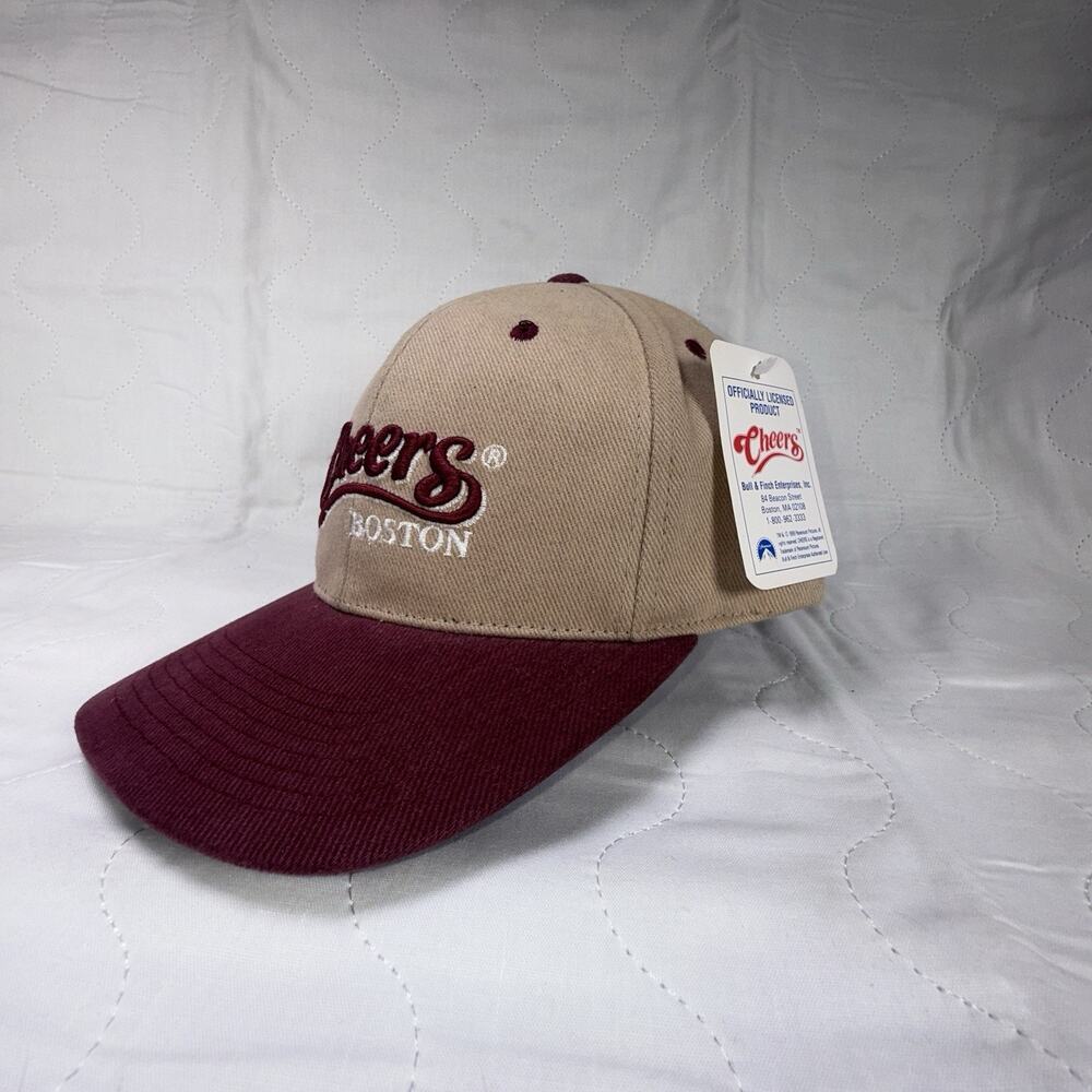 CHEERS Boston Cap (adjustable size) Beige/Maroon New